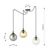 LAMPA WISZĄCA SPIDER PAJĄK KLOSZE SZKLANE KULE EMIBIG GIGI 3 BL MIX