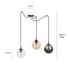 LAMPA WISZĄCA SPIDER PAJĄK KLOSZE SZKLANE KULE EMIBIG GIGI 3 BL MIX