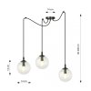 LAMPA WISZĄCA SPIDER PAJĄK KLOSZE SZKLANE KULE EMIBIG GIGI 3 BL TRANSPARENT