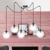 LAMPA WISZĄCA SPIDER PAJĄK KLOSZE SZKLANE KULE EMIBIG GIGI 5 BL TRANSPARENT