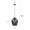 LAMPA WISZĄCA CZARNA NAD STÓŁ DO KUCHNI JADALNI SALONU EMIBIG ISTAR 1 BL GRAFIT