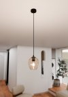 LAMPA WISZĄCA CZARNA NAD STÓŁ DO KUCHNI JADALNI SALONU EMIBIG ISTAR 1 BL MIODOWY