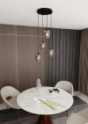 LAMPA WISZĄCA CZARNA NAD STÓŁ DO KUCHNI JADALNI SALONU EMIBIG ISTAR 4 BL PREMIUM GRAFIT
