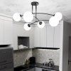 LAMPA WISZĄCA NOWOCZESNA KULE BIAŁE EMIBIG PREGOS 6 BLACK