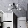 LAMPA WISZĄCA NOWOCZESNA KULE BIAŁE EMIBIG PREGOS 6 BLACK