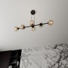 LAMPA WISZĄCA CZARNA KULE BURSZTYNOWE SZKLANE NAD STÓŁ DO JADALNI KUCHNI NOWOCZESNA EMIBIG ROSSI 6 BL MIODOWY 876/6
