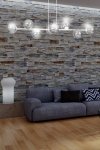 LAMPA WISZĄCA BIAŁA SZKLANE KLOSZE KULE DO SALONU SYPIALNI JADALNI NAD STÓŁ EMIBIG ROSSI 8 WH GRAFIT