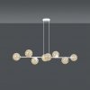 LAMPA WISZĄCA BIAŁA SZKLANE KLOSZE KULE DO SALONU SYPIALNI JADALNI NAD STÓŁ EMIBIG ROSSI 8 WH MIODOWY