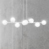LAMPA WISZĄCA BIAŁA SZKLANE KLOSZE KULE DO SALONU SYPIALNI JADALNI NAD STÓŁ EMIBIG ROSSI 8 WH TRANSPARENT