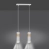 LAMPA WISZĄCA TUBA NAD STÓŁ Z DREWNEM EMIBIG AKARI 2 WHITE