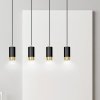LAMPA WISZĄCA TUBA NAD STÓŁ DO KUCHNI JADALNI EMIBIG FUMIKO 4 BL/GOLD