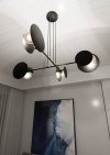 LAMPA WISZĄCA NOWOCZESNA DO SALONU POKOJU EMIBIG IDEA 4 BLACK