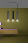 LAMPA WISZĄCA NAD STÓŁ DO KUCHNI JADALNI TUBA EMIBIG KIBO 3 BL/CHROME
