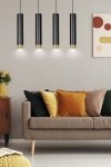 LAMPA WISZĄCA NAD STÓŁ DO KUCHNI JADALNI TUBA EMIBIG KIBO 4 BL/GOLD