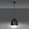 LAMPA WISZĄCA METALOWA KOPUŁA NAD STÓŁ WYSPĘ EMIBIG LENOX 1 BLACK / GOLD