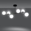 LAMPA WISZĄCA SUFITOWA BIAŁE KULE EMIBIG BIOR 6 BLACK