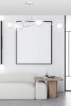 LAMPA WISZĄCA KULE BIAŁE DO SALONU POKOJU EMIBIG HALLDOR 6 WHITE