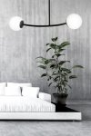 LAMPA WISZĄCA KULE BIAŁE DO SALONU POKOJU EMIBIG HALLDOR 2 BLACK