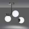 LAMPA SUFITOWA KULE BIAŁE DO POKOJU SYPIALNI SALONU EMIBIG KALF 3 BLACK