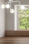LAMPA SUFITOWA NOWOCZESNA KULE BIAŁE EMIBIG RAGNAR 4B WHITE GOLD