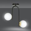 LAMPA SUFITOWA NOWOCZESNA KULE BIAŁE EMIBIG RAGNAR 2 BLACK GOLD