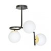 LAMPA SUFITOWA NOWOCZESNA KULE BIAŁE EMIBIG RAGNAR 3 BLACK GOLD