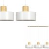 LAMPA WISZĄCA NAD STÓŁ Z DREWNEM EMIBIG TORIN 3 WHITE