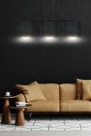 LAMPA CZARNA Z CZARNYM ABAŻUREM EMIBIG HILDE 3 BL BLACK