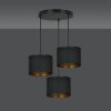 LAMPA CZARNA Z CZARNYM ABAŻUREM EMIBIG HILDE 3 BL PREMIUM BLACK