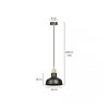 LAMPA WISZĄCA CZARNO ZŁOTA METALOWA LOFT NAD STÓŁ EMIBIG IBOR 1 BLACK