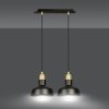 LAMPA WISZĄCA CZARNO ZŁOTA METALOWA LOFT NAD STÓŁ EMIBIG IBOR 2 BLACK