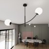 LAMPA WISZĄCA NOWOCZESNA KULE SZKLANE EMIBIG HUNTER 2 BLACK/OPAL