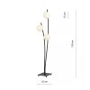 LAMPA PODŁOGOWA CZARNA KULE SZKLANE EMIBIG HUNTER LP3 BLACK/OPAL