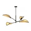 LAMPA WISZĄCA DEKORACYJNA DO SALONU SYPIALNI EMIBIG LOTUS 4 BLACK/RATTAN