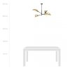 LAMPA WISZĄCA DEKORACYJNA DO SALONU SYPIALNI EMIBIG LOTUS 4 BLACK/RATTAN