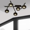 LAMPA SUFITOWA PLAFON KULE NOWOCZESNA EMIBIG SMART 5 BLACK/STRIPE