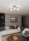 LAMPA SUFITOWA PLAFON KULE NOWOCZESNA EMIBIG SMART 3 BLACK/OPAL