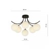 LAMPA SUFITOWA KULE SZKLANE DO POKOJU SALONU EMIBIG BOSTON 6 BLACK/OPAL