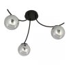 LAMPA SUFITOWA KULE SZKLANE DO POKOJU SALONU EMIBIG BOSTON 3 BLACK/GRAFIT