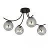 LAMPA SUFITOWA KULE SZKLANE DO POKOJU SALONU EMIBIG BOSTON 4 BLACK/GRAFIT