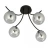 LAMPA SUFITOWA KULE SZKLANE DO POKOJU SALONU EMIBIG BOSTON 4 BLACK/GRAFIT