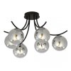 LAMPA SUFITOWA KULE SZKLANE DO POKOJU SALONU EMIBIG BOSTON 6 BLACK/GRAFIT