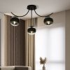 LAMPA SUFITOWA KULE SZKLANE DO POKOJU SALONU EMIBIG BOSTON 3 BLACK/STRIPE