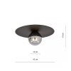 LAMPA SUFITOWA PLAFON CZARNY KULE SZKLANE EMIBIG SOLAR 1 BLACK/GRAFIT