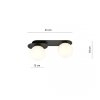 LAMPA SUFITOWA NOWOCZESNA PLAFON KULE SZKLANE EMIBIG PLAZA 2 BLACK/OPAL