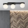LAMPA SUFITOWA NOWOCZESNA PLAFON KULE SZKLANE EMIBIG PLAZA 3 BLACK/OPAL