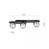 LAMPA SUFITOWA NOWOCZESNA PLAFON KULE SZKLANE EMIBIG PLAZA 3 BLACK/GRAFIT
