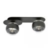 LAMPA SUFITOWA NOWOCZESNA PLAFON KULE SZKLANE EMIBIG PLAZA 2 BLACK/STRIPE