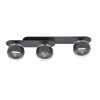 LAMPA SUFITOWA NOWOCZESNA PLAFON KULE SZKLANE EMIBIG PLAZA 3 BLACK/STRIPE
