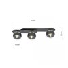 LAMPA SUFITOWA NOWOCZESNA PLAFON KULE SZKLANE EMIBIG PLAZA 3 BLACK/STRIPE